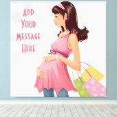 Maternity Shopping Girl Wrapped Canvas (Insitu (Houten vloer))