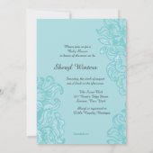 Maternity Silhouette Blue Baby shower Invitation Kaart (Achterkant)