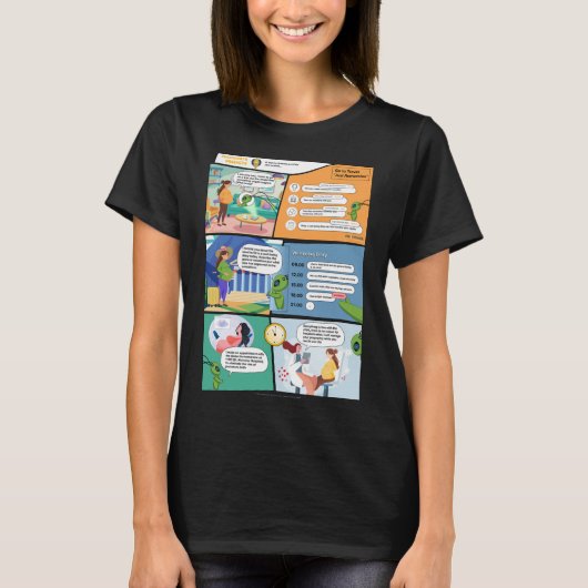 Maternity Technology AI Comics Vrouw T-shirt (Voorkant)
