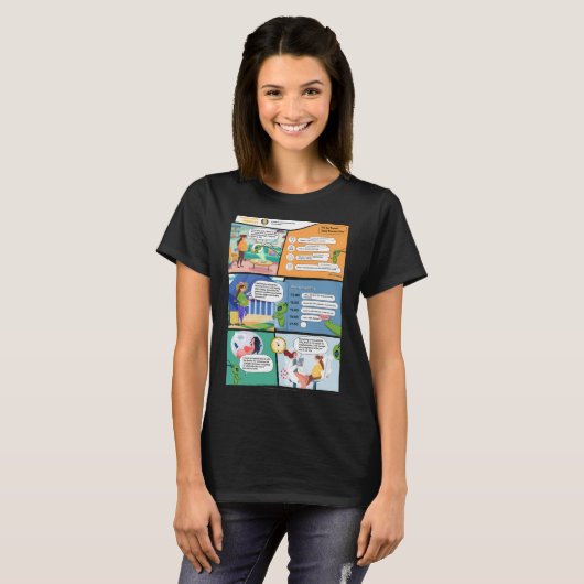 Maternity Technology AI Comics Vrouw T-shirt (Voorkant volledig)