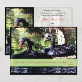 Mates for Life Black Swans Wedding Invitation Kaart (Voorkant / Achterkant)