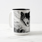 Mates voor altijd tweekleurige koffiemok (Voorkant links)