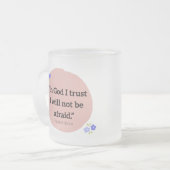 Matglas beker met Bijbelvers Koffiemok (Voorkant links)