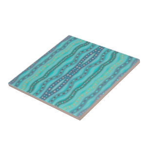 Matglas Dichroïsch Strandglas Abstract Patroon Tegeltje