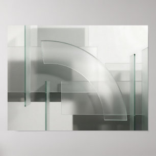Matglas Geometrische Architectonische Abstracte Wa Poster