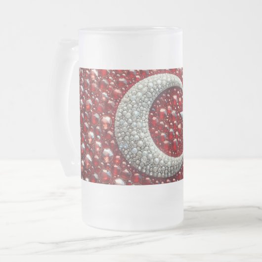 Matglas met Turkse kleuren ontwerp Bierpul (Voorkant links)