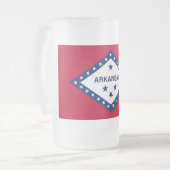 Matglas met vlag van Arkansas, VS Bierpul (Voorkant links)