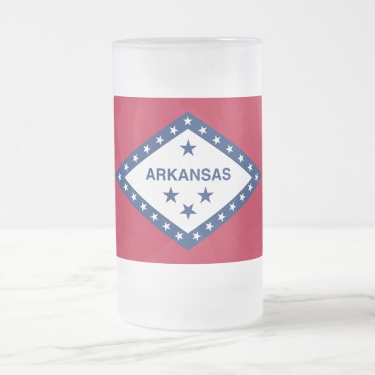 Matglas met vlag van Arkansas, VS Bierpul (Center)