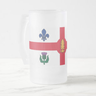 Matglas met vlag van Montreal Bierpul