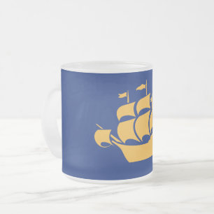 Matglas met vlag van Quebec City Koffiemok