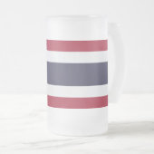 Matglas met vlag van Thailand Bierpul (Voorkant rechts)