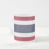 Matglas met vlag van Thailand Koffiemok (Voorkant links)
