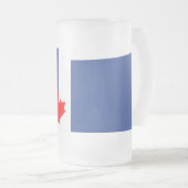 Matglas met vlag van Toronto, Canada Bierpul (Voorkant rechts)