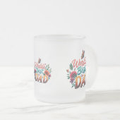 Matglas mok - 10 oz "Beste papa ter wereld" ontwer (Voorkant rechts)