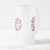 Matglas mok - 16 oz "Beste papa van de wereld" ont (Voorkant rechts)