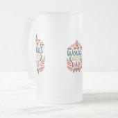 Matglas mok - 16 oz "Beste papa van de wereld" ont (Voorkant links)