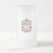 Matglas mok - 16 oz "Beste papa van de wereld" ont (Center)
