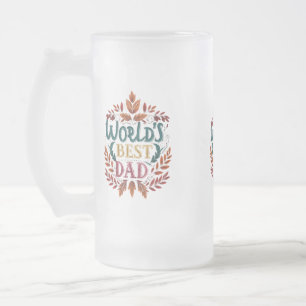 Matglas mok - 16 oz "Beste papa van de wereld" ont