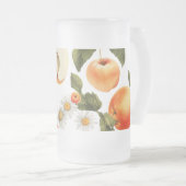 Matglas mok - Fruit waterkleurpatroon (475 ml) (Voorkant rechts)