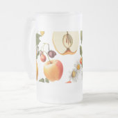 Matglas mok - Fruit waterkleurpatroon (475 ml) (Voorkant links)