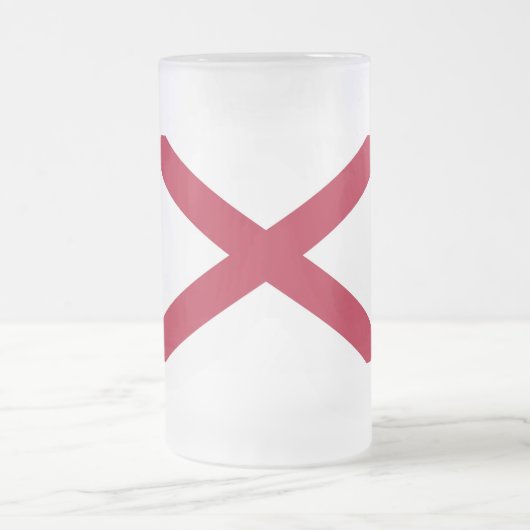Matglas mok met vlag van Alabama, VS (Center)