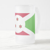 Matglas mok met vlag van Burundi (Voorkant rechts)