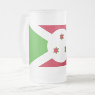 Matglas mok met vlag van Burundi