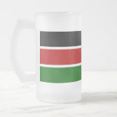 Matglas mok met vlag van Kenia (Links)