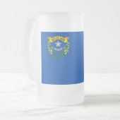 Matglas mok met vlag van Nevada (Voorkant links)