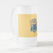 Matglas mok met vlag van New Jersey (Voorkant links)