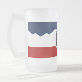Matglas mok met vlag van Utah, VS (Links)