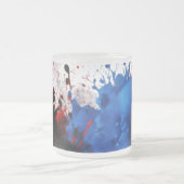 Matglazen mok - 10 oz met abstracte kleursplos (Center)