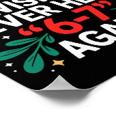 Math 67 Meme Funny Six Seven Christmas Student 6 7 Poster (Hoek)