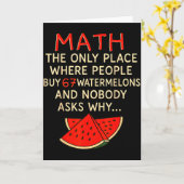 Math And 67 Watermelons Funny 6 7 Meme Calculation Kaart (Gele Bloem)