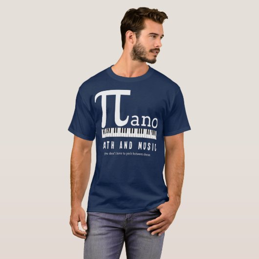 Math and Music Inspired Design T-shirt (Voorkant volledig)