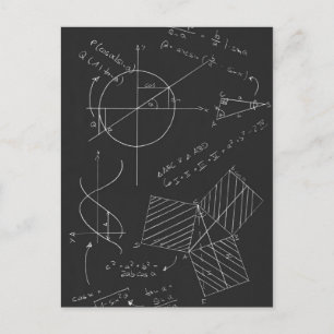 Math blackboard briefkaart