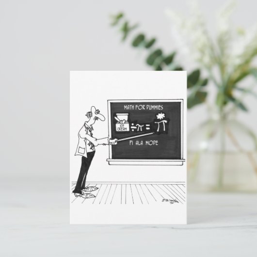 Math Cartoon 5850 Briefkaart (Staand voorkant)