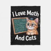 Math Cat Lover Funny Math Teacher I Love Math And  Fleece Deken (Voorkant)