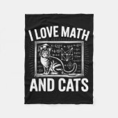 Math Cat Lover Funny Math Teacher I Love Math And  Fleece Deken (Voorkant)