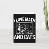 Math Cat Lover Funny Math Teacher I Love Math And Kaart (Voorkant)