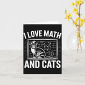 Math Cat Lover Funny Math Teacher I Love Math And  Kaart (Gele Bloem)