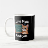 Math Cat Lover Funny Math Teacher I Love Math And  Koffiemok (Links)