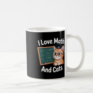 Math Cat Lover Funny Math Teacher I Love Math And  Koffiemok