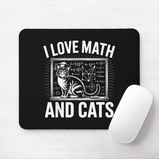 Math Cat Lover Funny Math Teacher I Love Math And  Muismat (Met muis)