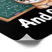 Math Cat Lover Funny Math Teacher I Love Math And  Poster (Hoek)