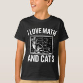 Math Cat Lover Funny Math Teacher I Love Math And  T-shirt (Voorkant)