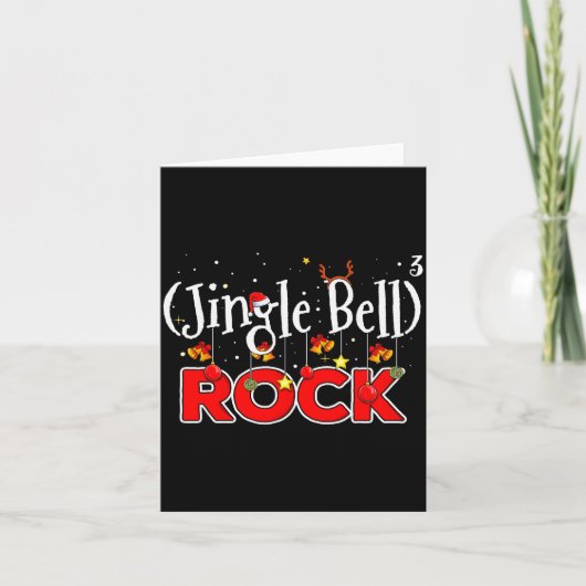 Math Christmas Jingle Bells Rock Math Funny Christ Kaart (Voorkant)
