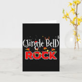 Math Christmas Jingle Bells Rock Math Funny Christ Kaart (Gele Bloem)