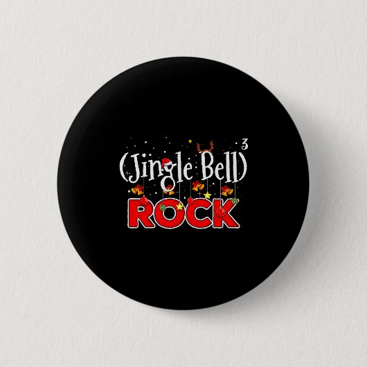 Math Christmas Jingle Bells Rock Math Funny Christ Ronde Button 5,7 Cm (Voorkant)