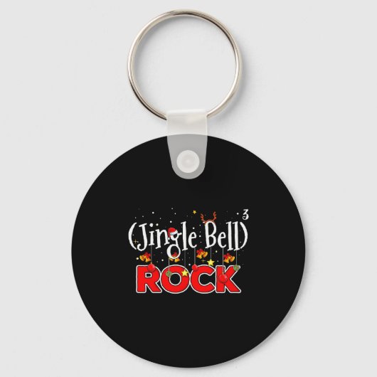 Math Christmas Jingle Bells Rock Math Funny Christ Sleutelhanger (Voorkant)